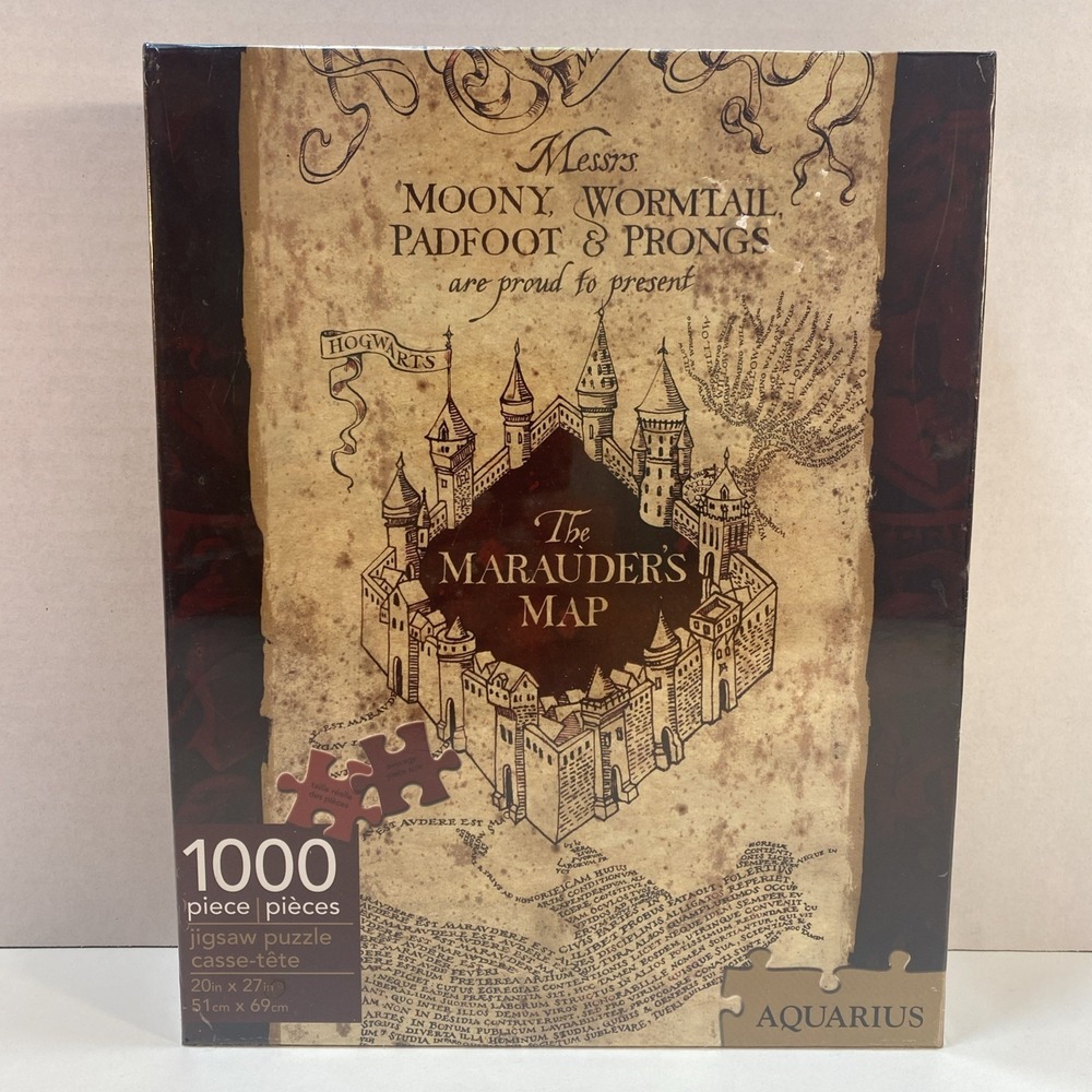 Harry Potter The Marauder's Map Hogwarts 1,000 Piece Jigsaw Puzzle Aquarius NEW
